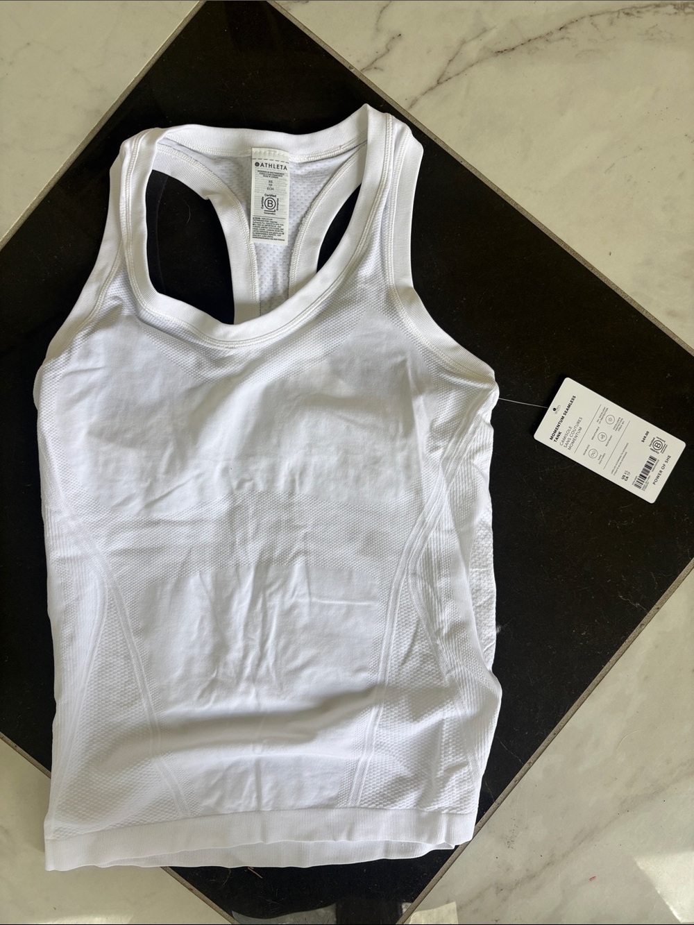 Athleta White Momentum Seamless Tank XS